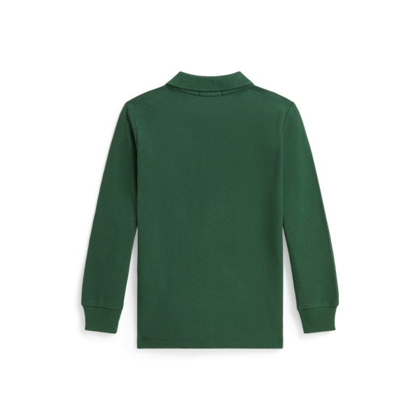 Verano Green Cotton Mesh Long-Sleeve Polo Shirt Boys 1.5-6 Years 2