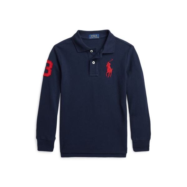 Big Pony Mesh Long-Sleeve Polo