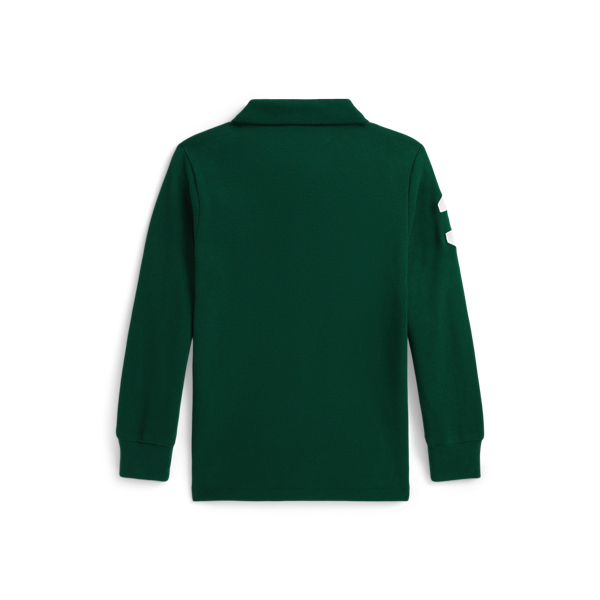 Hunter Green Big Pony Mesh Long-Sleeve Polo Shirt Boys 2-7 2