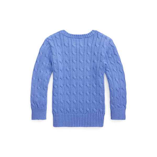 Baumwollpullover mit Zopfmuster Boys 2-7 in Harbor-Island-Blau 3