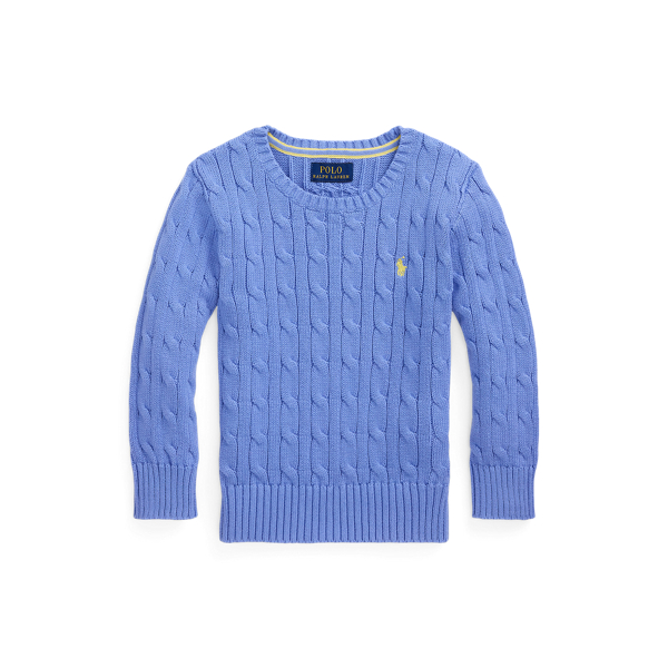 Baumwollpullover mit Zopfmuster Boys 2-7 in Harbor-Island-Blau 2