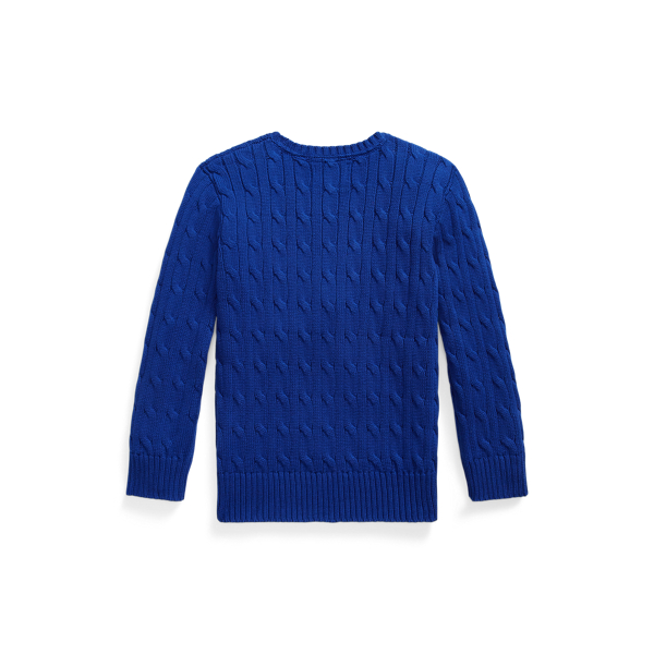 Classic Azure Cable-Knit Cotton Jumper Boys 1.5-6 Years 2