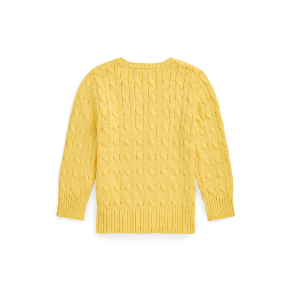 Baumwollpullover mit Zopfmuster Boys 1.5-6 Years in Oasen-Gelb 2