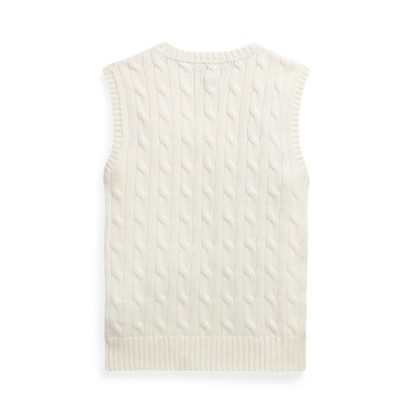 Clubhouse Cream Cable-Knit Cotton Sweater Vest Boys 1.5-6 Years 2