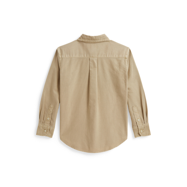 Tallow Cream Garment-Dyed Cotton Oxford Shirt Boys 1.5-6 Years 2