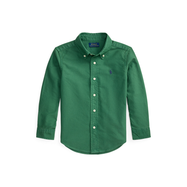 Boys 2-7 ガーメントダイド コットン オックスフォード シャツ Verano Green 1