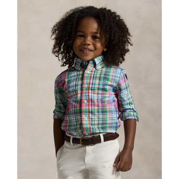 Chemise écossaise popeline de coton