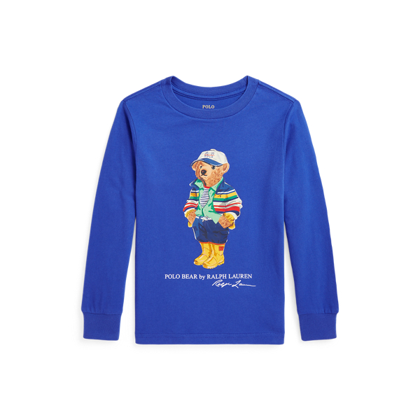 Polo Bear Cotton Jersey Long-Sleeve Tee