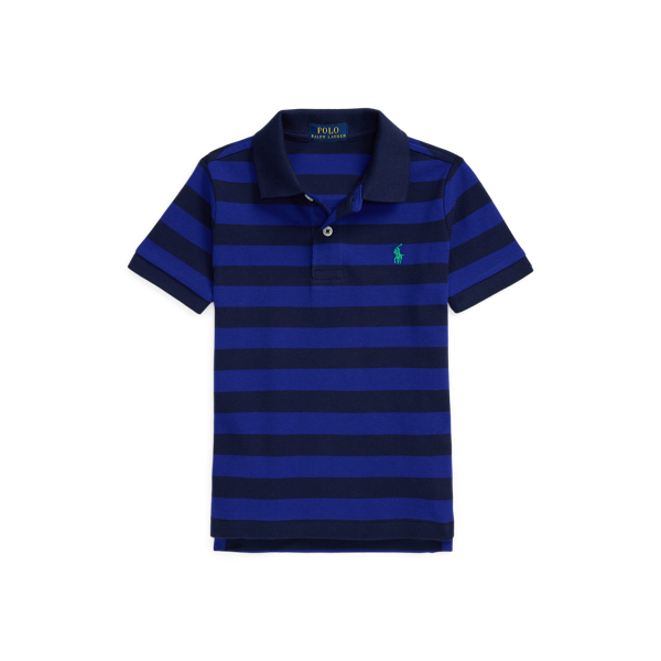 Ralph Lauren Boy s Striped Cotton Mesh Polo Shirt Size 2T in Classic Azure