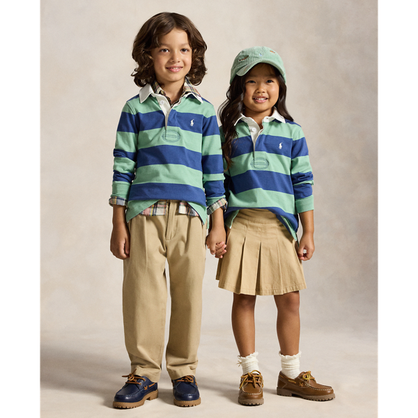 Faded Mint/Old Royal The Iconic Rugby Shirt Boys 2-7/Girls 2-6x 1