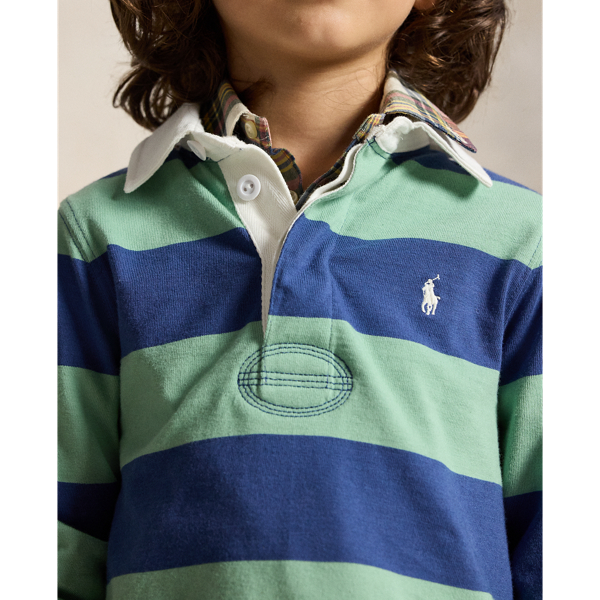 Faded Mint/Old Royal The Iconic Rugby Shirt Boys 2-7/Girls 2-6x 6