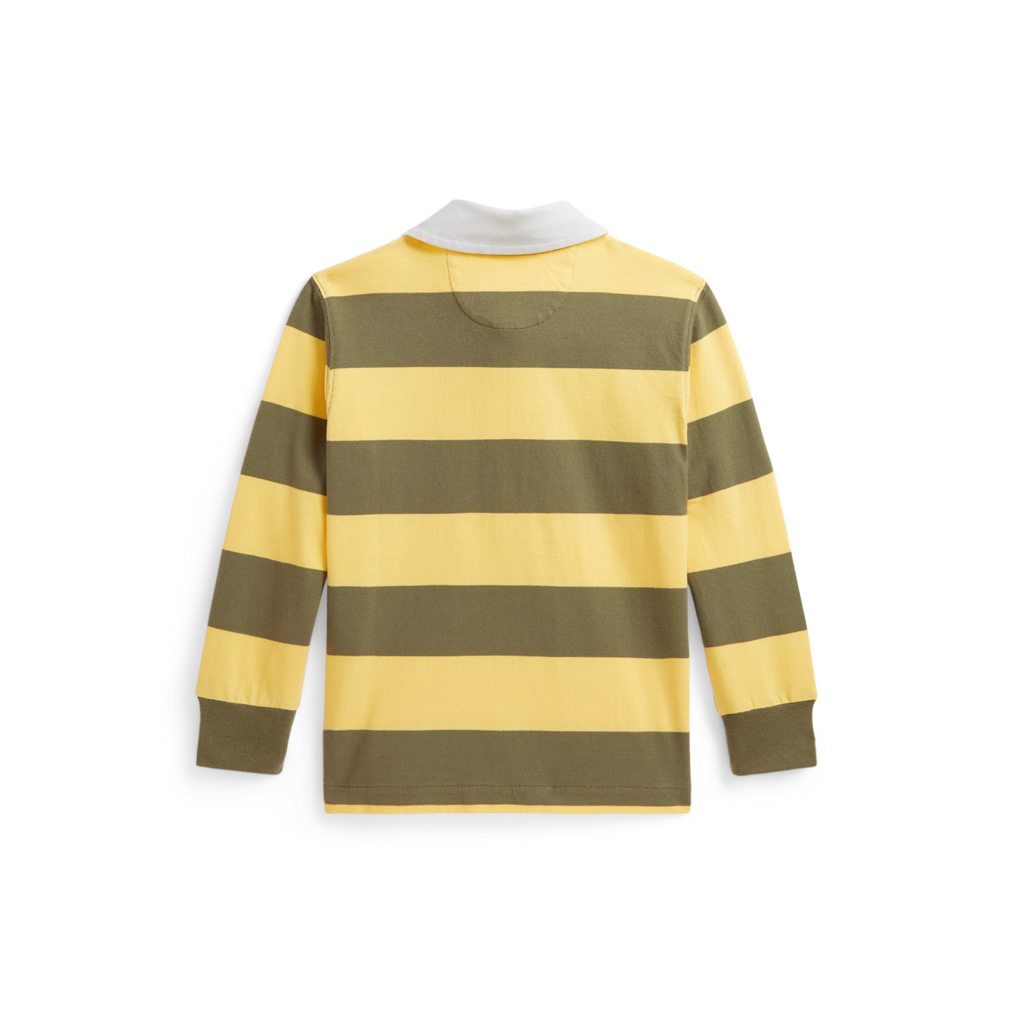Рубашка Ralph Lauren The Iconic Rugby Shirt, цвет: Пляжный жёлтый / Оливковый — фото 1