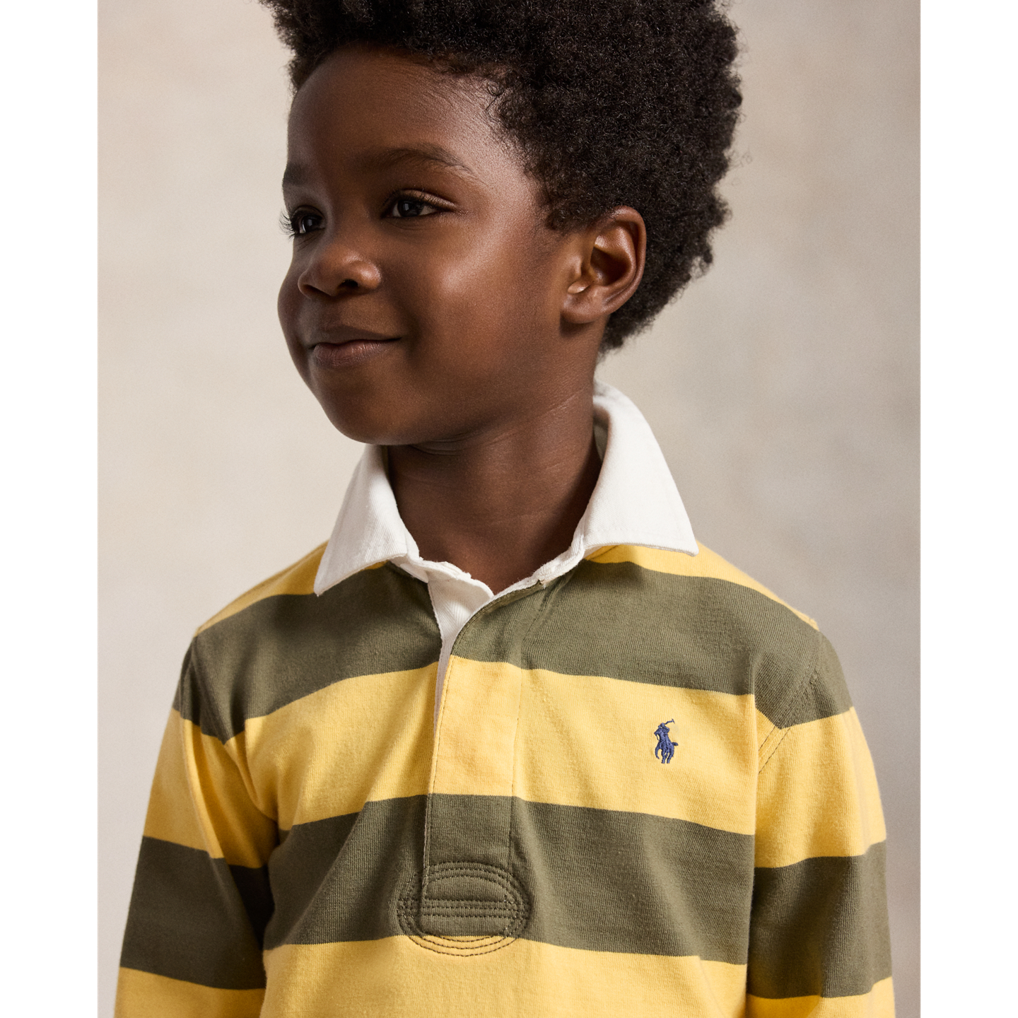 Рубашка Ralph Lauren The Iconic Rugby Shirt, цвет: Пляжный жёлтый / Оливковый — фото 3