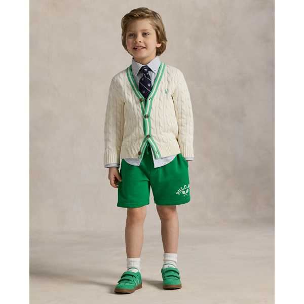 Cricket-Strickjacke aus Baumwolle