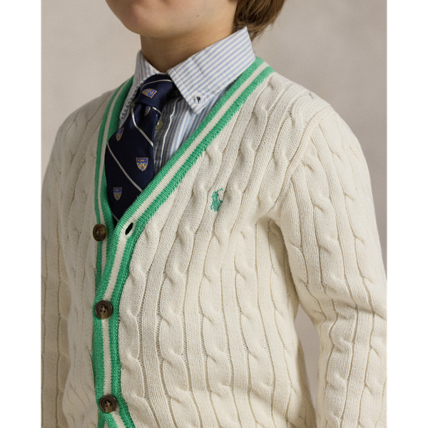 Cricket Cream Cotton Cricket Cardigan Boys 2-7 5