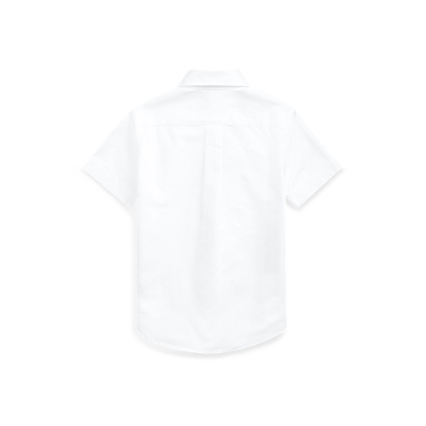 White Cotton Oxford Short-Sleeve Uniform Shirt Boys 2-7 2