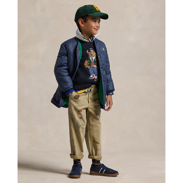 Newport Navy/Green Reversible Ripstop & Fleece Down Jacket Boys 2-7 4