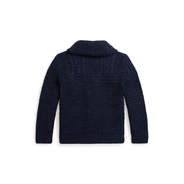 Anchor Aran Knit Cotton Cardigan for Boys Ralph Lauren UK