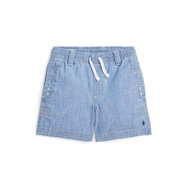 Indigo Chambray Drawstring Short