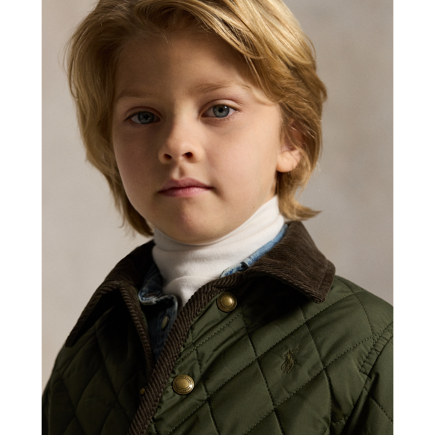 Детская куртка Ralph Lauren Hooded Barn, цвет: Оливковый — фото 3