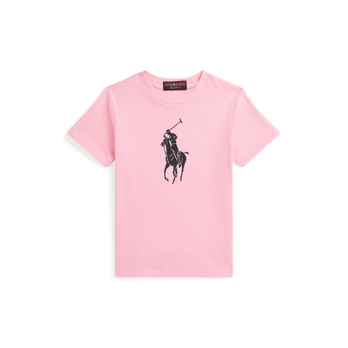 Ralph Lauren　pink pony　ポロシャツ　黒ピンク　刺繍　M ピンクポニーの代表作 希少 POLO RALPH LAUREN ポロラルフ