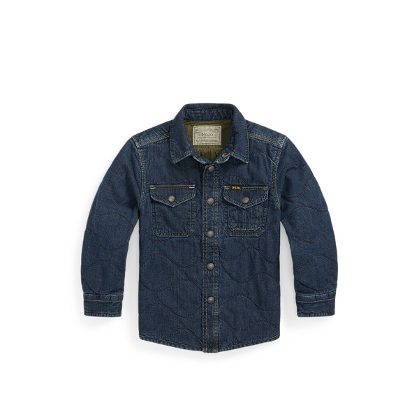 Quilted Denim Shirt Jacket