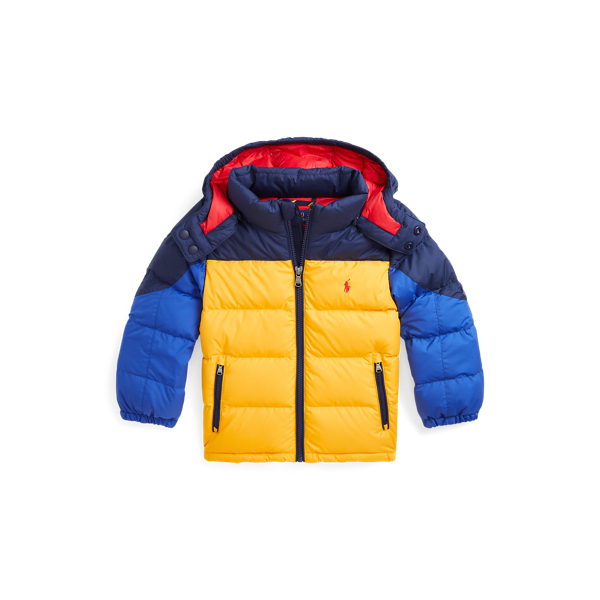 Polo bear tartan down coat deals