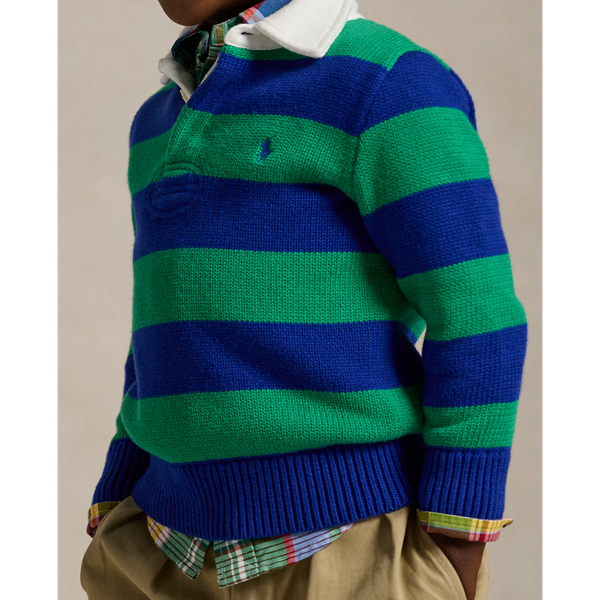 Striped Cotton Rugby Sweater