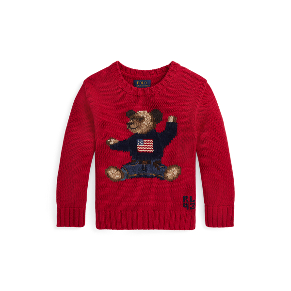 Polo Bear Crewneck Jumper for Boys Ralph Lauren UK