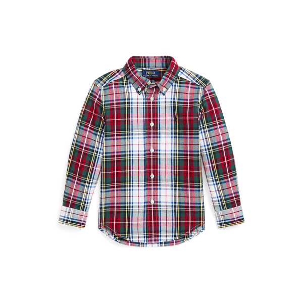 Plaid Brushed Cotton Oxford Shirt