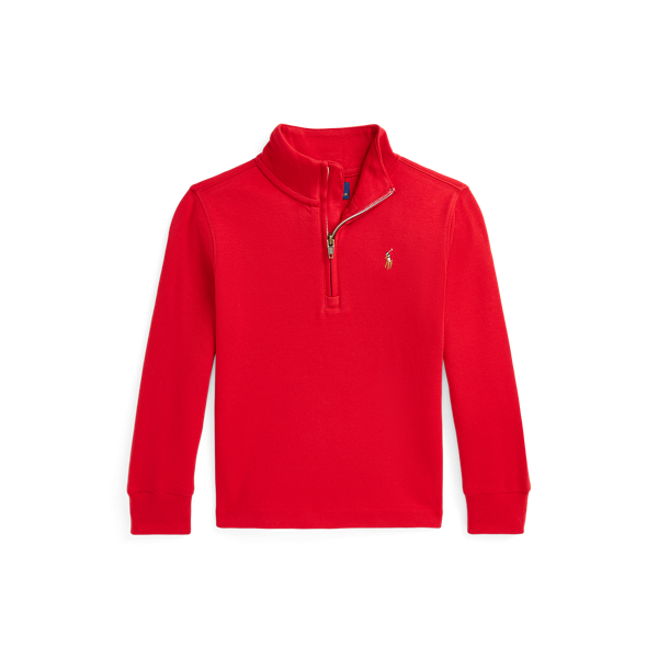 Cotton Interlock Quarter-Zip Pullover