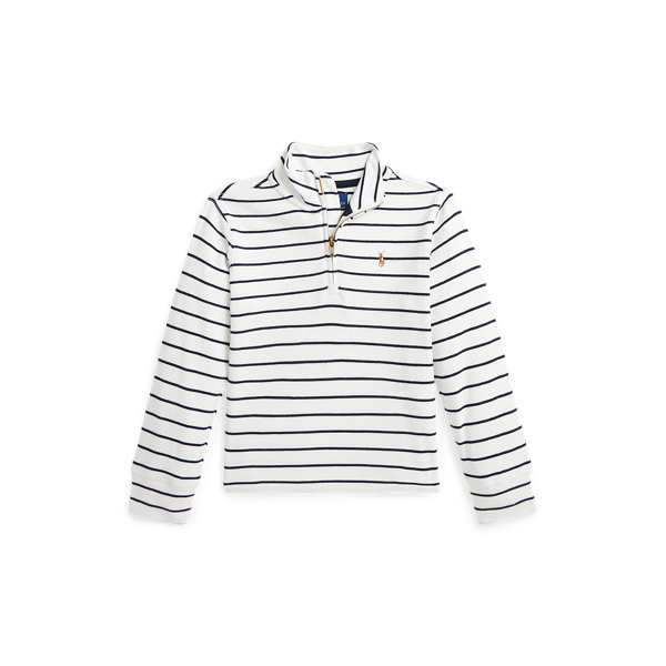 Striped Cotton Quarter-Zip Pullover