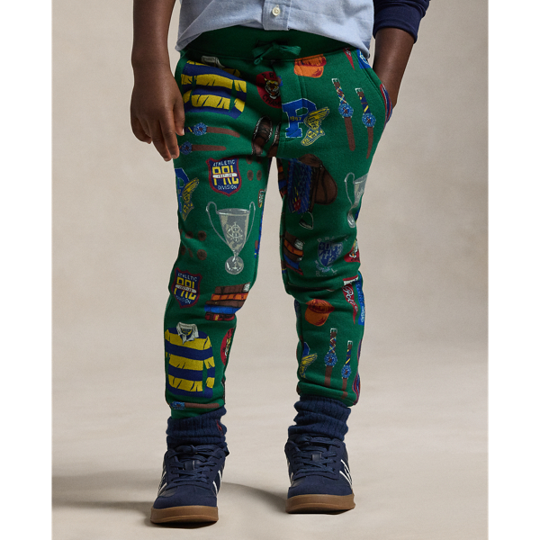 Green Multi Fleece Graphic Jogger Pant Boys 2-7 4