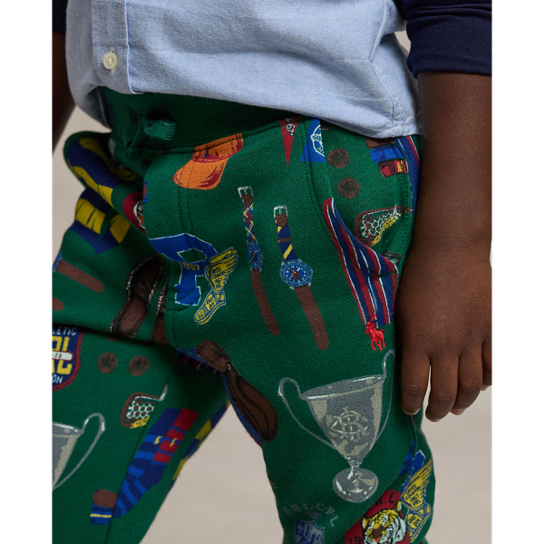 Green Multi Fleece Graphic Jogger Pant Boys 2-7 5
