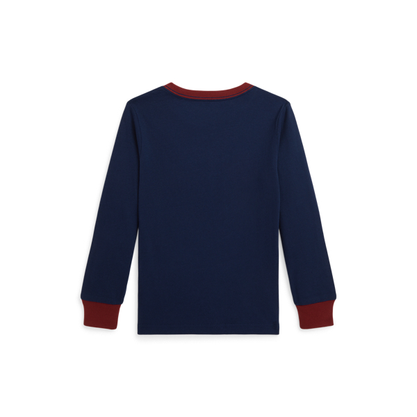 Refined Navy Corduroy-Logo Cotton Long-Sleeve T-Shirt Boys 1.5-6 Years 2