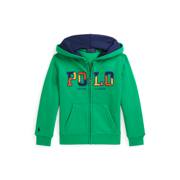 Corduroy Logo Fleece Full Zip Hoodie for Boys Ralph Lauren PT