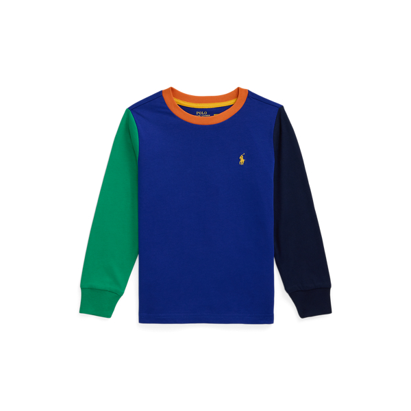 Classic Azure Multi Colour-Blocked Cotton Long-Sleeve Tee Boys 1.5-6 Years 1