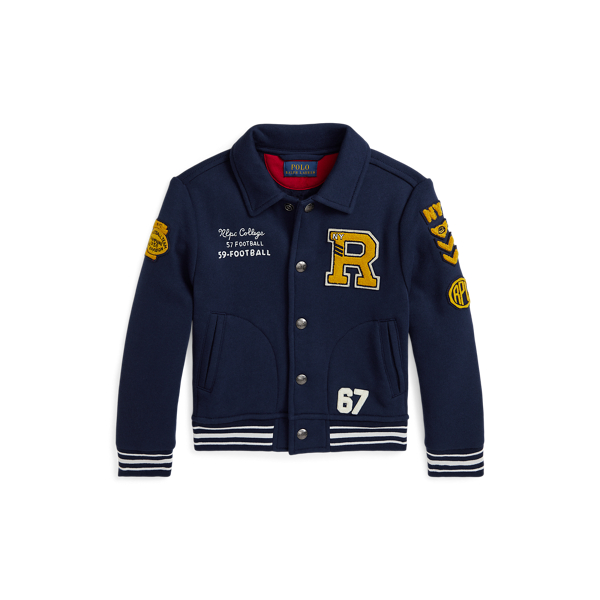 Fleece Letterman Baseball Jacket for Boys Ralph Lauren IE