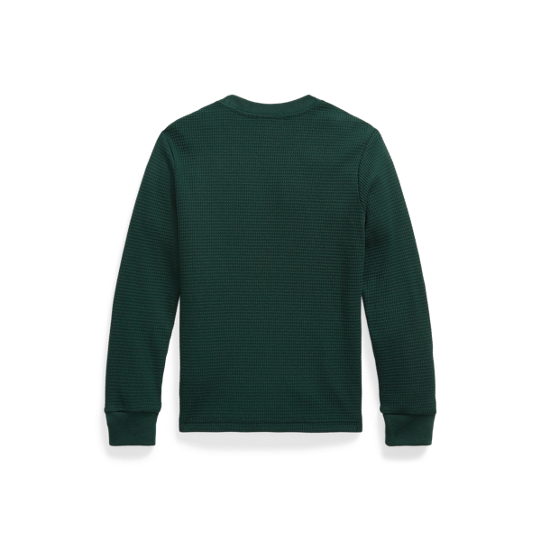 T-shirt &agrave; manches longues en coton Boys 1.5-6 Years en Vert coll&egrave;ge 2