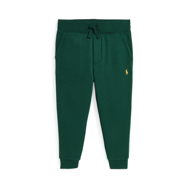 College Green Plaid-Trim Fleece Jogger Pant Boys 2-7 1