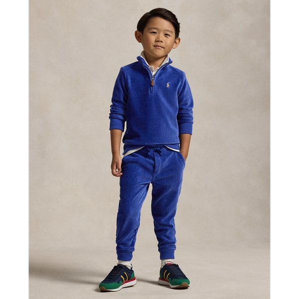 Chalet Blue Knit Corduroy Jogger Pant Boys 2-7 1