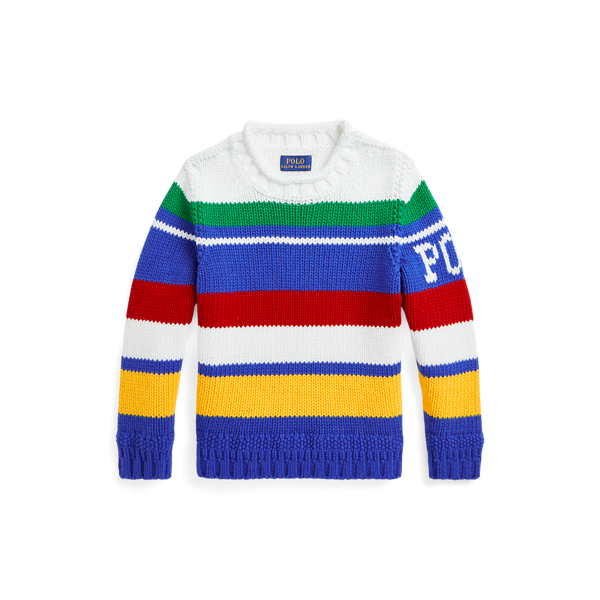 Logo Striped Cotton Sweater