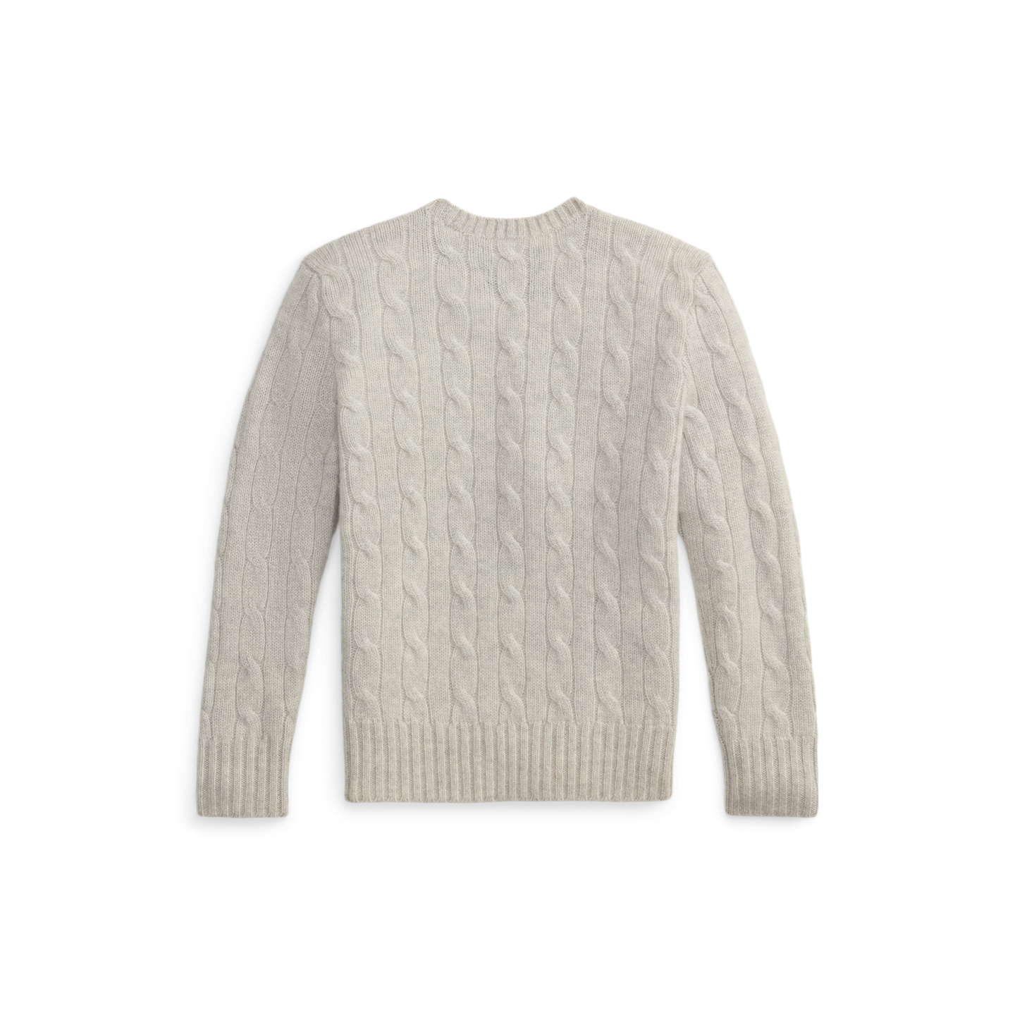 Свитер Ralph Lauren The Iconic Cable-Knit Cashmere, цвет: Светлый серый меланжевый — фото 1