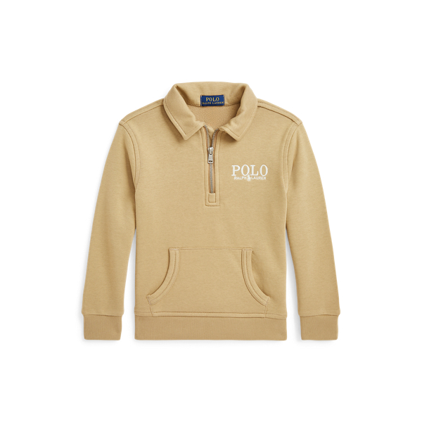 Sweat à col et logo en molleton éponge