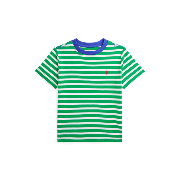 Striped Waffle Cotton Long-Sleeve Tee