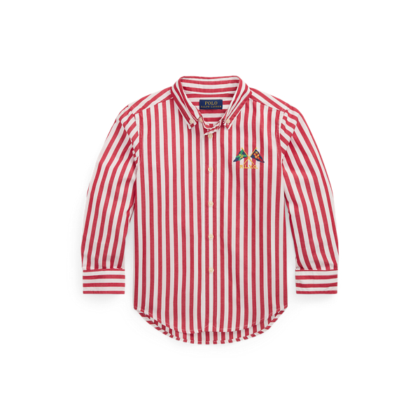 Camisa algod&atilde;o riscas bandeira de vela