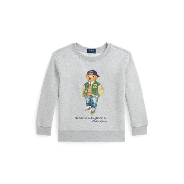 Andover Heather Polo Bear Fleece Sweatshirt Boys 2-7 1