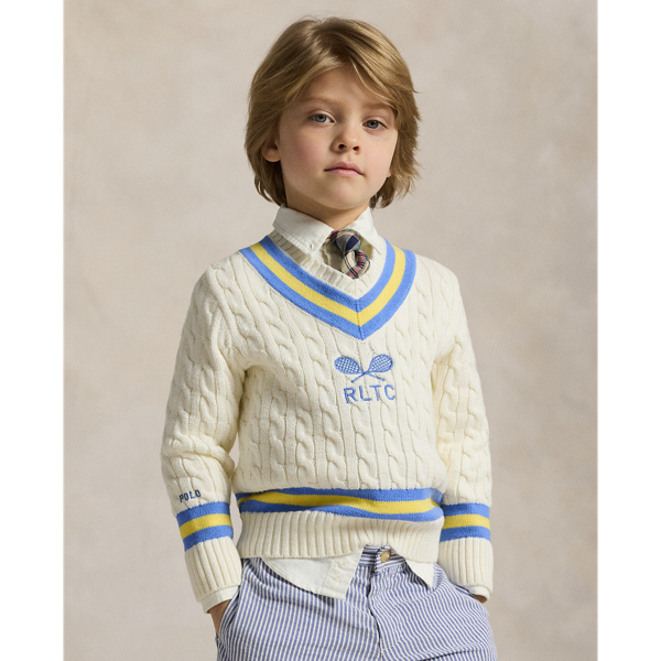 Embroidered Cotton Cricket Sweater