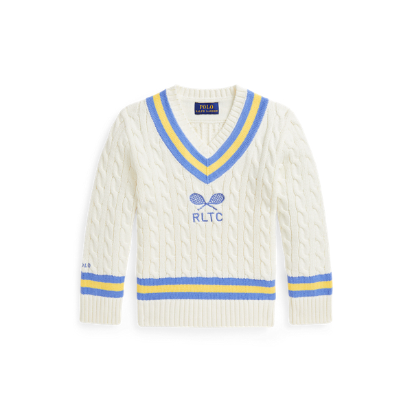 Embroidered Cotton Cricket Sweater