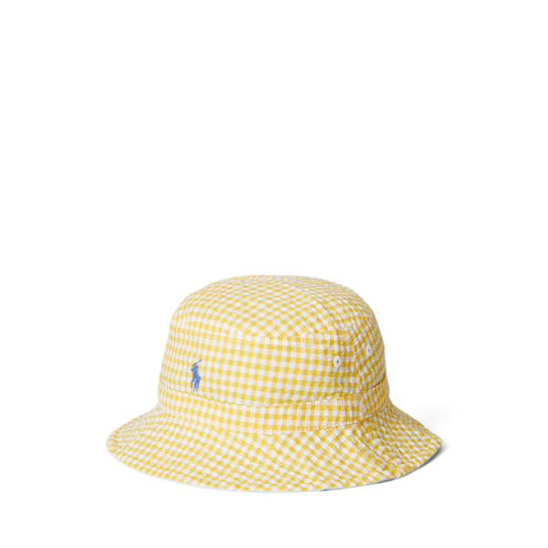 Gingham Cotton Seersucker Bucket Hat